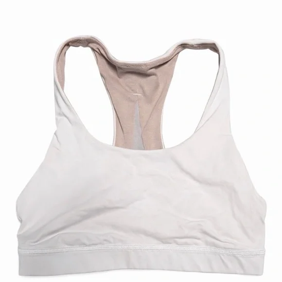 Lululemon Racerback Mesh Sports Bra Size 4 White - Picture 1 of 3